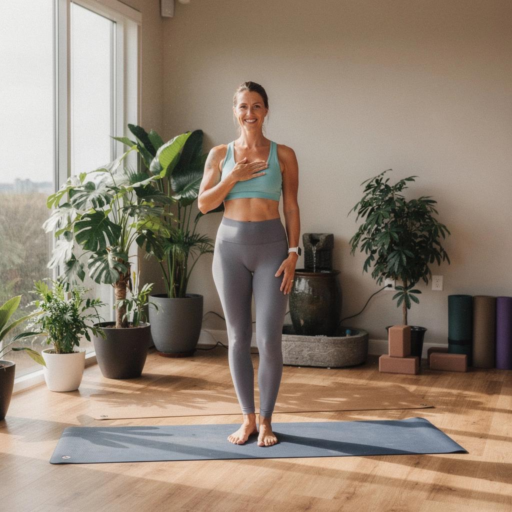Osoba medytująca w spokoju, otoczona ciepłym powietrzem i aromatycznymi olejkami.